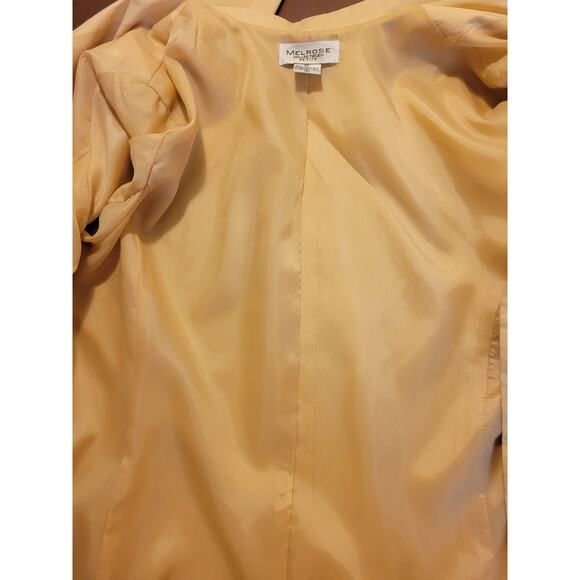 Melrose Collectibles Butterscotch shell buttons Silk Blazer Jacket Women's 12P - Picture 7 of 15
